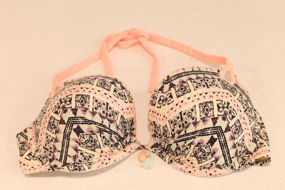 Victoria Secert The Gorgeous Push-Up Halter Bikini Bra Top Womens size 36D